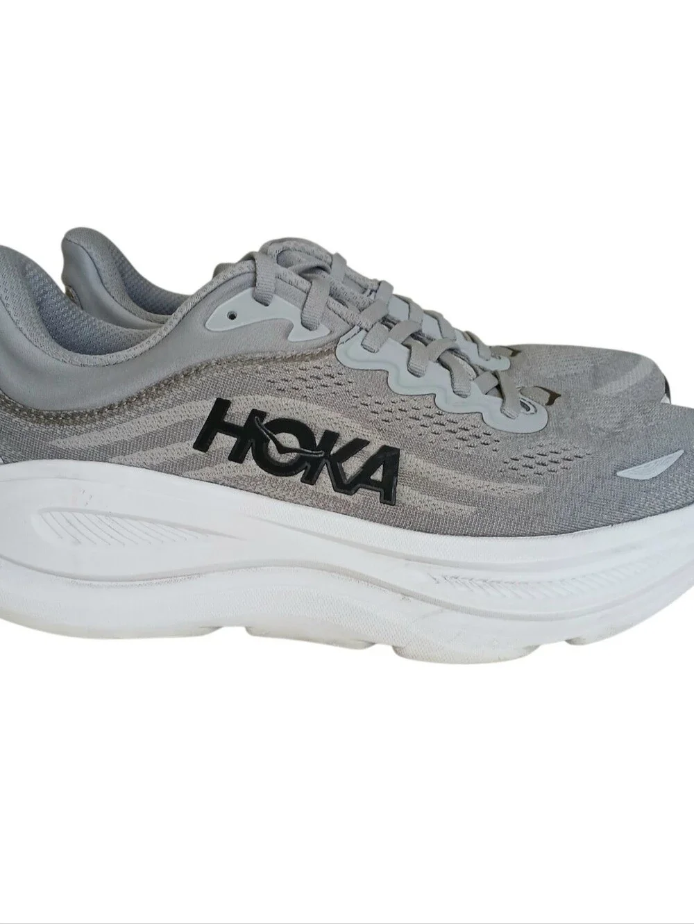 HOKA ONE ONE Bondi 9 Platform Running Shoes Men's 9D Galactic Grey/Stellar Grey